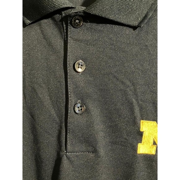 Michigan Mens Polo Golf Shirt Wolverines Dark Navy Blue  Men's Large Antigua - Picture 3 of 7